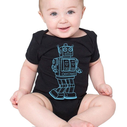 Vintage Robot Baby Tee | Retro Graphic Infant T-Shirt